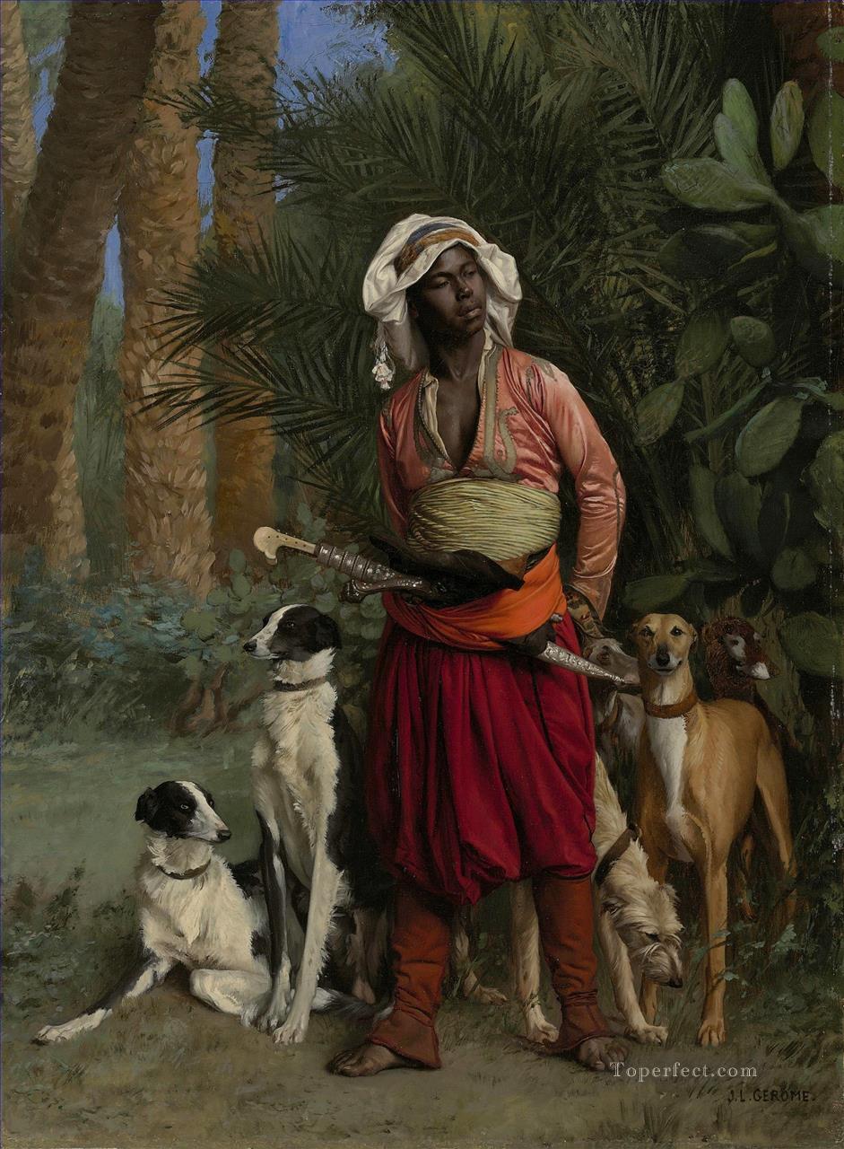 The Negro Master of the Hounds Greek Arabian Orientalism Jean Leon Gerome Oil Paintings